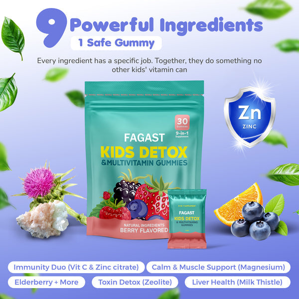 FAGAST - Kids Detox & Multivitamin Gummies